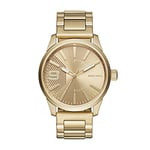 Diesel Watch for Men Rasp, Three Hand Movement, 46 mm Gold Stainless Steel Case with a Stainless Steel Strap, DZ1761