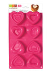 SCRAP COOKING Scrapcooking 3102 Multi 8 Cœurs Moule Silicone Rose 33 x 18 x 3,5 cm