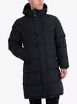 LUKE 1977 Long Auckland Quilted Jacket, Black