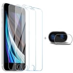 3-PACK iPhone 7 Plus Skärmskydd + Kameralinsskydd HD 0,3mm Transparent/Genomskinlig