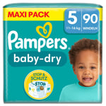 Pampers Baby-Dry bleier, størrelse 5 Junior, 11-16 kg, Maxi Pack (1 x 90 bleier)