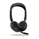 Jabra Evolve2 65 Flex MS Stereo trådlöst headset och laddningsställ