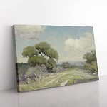 Big Box Art Morning in The Live Oaks by Julian Onderdonk Canvas Wall Art Print Ready to Hang Picture, 76 x 50 cm (30 x 20 Inch), Cream, Green, Grey