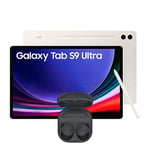 Samsung Galaxy Tab S9 Ultra WiFi Android Tablet, 1TBStorage, Beige, 3 Year Extended Warranty with Samsung Galaxy Buds2 Pro Wireless Earphones, Grahpite (UK Version)