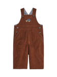 JoJo Maman Bébé Baby Land Rover Embroidered Dungarees, Toffee