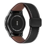 MroTech 22mm Bracelet Galaxy Watch 46mm Compatible avec Samsung Gear S3 Frontier/Galaxy Watch3 45mm,Bracelet Cuir Véritable remplacement pour Huawei Watch GT2 46 mm Bande Magnétique,cuir de veau Noir