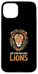 Coque pour iPhone 15 Plus Visage de lion drôle Meme Lions Citations Just A Man Who Loves Lions