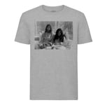 T-Shirt Homme Col Rond John Lennon Yoko Ono Vintage Noir & Blanc 70's