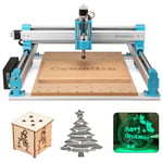 SainSmart Genmitsu 4040 PRO Fraiseuse CNC, supporte 4 axes et module WiFi, entraînement à vis amélioré pour le travail du bois, la découpe du métal et de l'acrylique, le fraisage, le contrôle GRBL