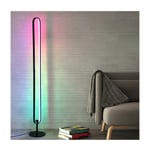 TANCEQI Lampadaire sur Pied LED Salon Design, Luminosité Réglable d'angle Style Nordique Lampe d'intérieur Éclairage décoratif Lampe Debout 140cm avec RGB et Télécommande