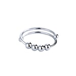 Coil Ring - Anti Stress Ring med Roterande Pärlor Silver 1-Pack