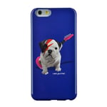 COQUE SILICONE TEO JASMIN STARDUST CHIEN BULLDOG POUR APPLE IPHONE 6 6S BLEU