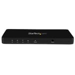 StarTech 4K HDMI Splitter - 4k 30Hz - 4 Port - Aluminum - Backward Compatible - HDMI Multi Port - HDMI Hub (ST124HD4K) - video/audio switch - 4 porter