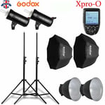 2pcs Godox SK300II 300W 2.4G Flash+95cm FW softbox+Xpro-O trigger For Olympus UK