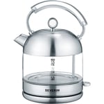 Severin glass kettle Retro WK 3459 (stainless steel/black, 1.7 liters)