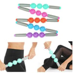 Gym 3 Point Spiky Ball Muscle Massage Roller Yoga Stick Body Lila