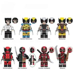 Deadpool & Wolverine Minifigur från Doll 8PCS db A