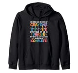 Back To School Student Teacher We Are Like a Box of Crayons Zip Hoodie