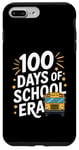 Coque pour iPhone 7 Plus/8 Plus 100 Days of School Era Graphique bus scolaire vintage