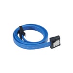 Akasa PROSLIM - Câble SATA - Serial ATA 150/300/600 - SATA (F) pour SATA (F) - 30 cm - verrouillé, connecteur droite - bleu