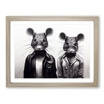 Two Street Rats H1022 Framed Print for Living Room Bedroom Home Office Décor, Wall Art Picture Ready to Hang, Oak A2 Frame (64 x 46 cm)