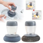 Automatic Liquid Adding Brush Cleaner Soap Dispensing Palm Brush Push-type