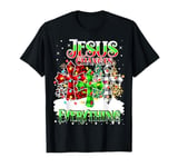 Jesus Changes Everything Christ Faith Plaid Cross Christmas T-Shirt