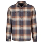 Patagonia m's fjord flannel shirt (herre) - sunrise ridge: forge grey  - L - Naturkompaniet