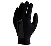 Nike Y NK ACDMY HPRWRM Gants de Foot Mixte Adulte, Black/Black/(Black), FR : S (Taille Fabricant : S)