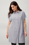 Zizzi - Långskjorta caLene S/S Long Shirt - Svart