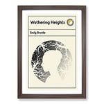 Big Box Art Book Cover Wuthering Heights Emily Bronte Framed Wall Art Picture Print Ready to Hang, Walnut A2 (62 x 45 cm)