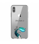 Coque Iphone XR sirene personnalisee bleu transparente