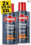 Alpecin Caffeine Shampoo C1 XXL 2x 375ml Natural Hair Growth Shampoo for Men