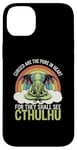 iPhone 14 Plus Funny Cthulhu Mythos Quote, Retro Yoga Cthulhu Case