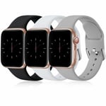 Pakkaushihnat, jotka ovat yhteensopivat Apple Watchin hihnan kanssa, iWatch Series 8 7 6 5 4 3 2 1 SE Ultra, 38mm/40mm/41mm-S, musta/valkoinen/harmaa