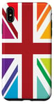 iPhone XS Max Rainbow Colors, United Kingdom The Union Jack Flag Case