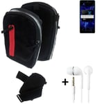 Shoulder bag / holster + earphones for Samsung Galaxy F62 Belt Pouch Case