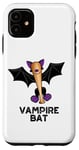 Coque pour iPhone 11 Jeu de mots amusant en forme de chauve-souris vampire