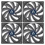 4 x Arctic F12 PWM PST CO 120mm PC Case Fans Rev.4 1350 RPM 53 CFM 12V 4-Pin