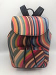 PAUL SMITH SWIRL Women's Leather stripe BACKPACK shoulder BAG