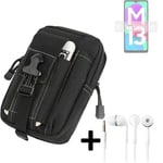 big Holster for Samsung Galaxy M13 4G + earphones pouch sleeve belt bag cover ca