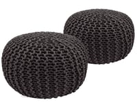 Golvkudde Sittpall pouf set 2 stycken Ø 55 cm h 37 cm