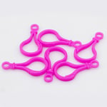 Fermoirs à gâchette homard multicolores en forme d'ampoule,porte-clés en plastique,porte-clés à crochet,sac d'hectare,recherche de bijoux,structure exécutive,20p,25x50mm - Type rose