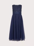 Monsoon Kids' Alice Lace Tulle Maxi Dress