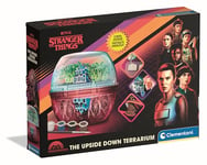 Clementoni - Terrarium enfant 7 ans - Stranger Things The Upside Down Terrarium - Coffret Des Plantes, Jeu de Botanique et de Créativité, Multicolore