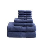 Madison Park Ensemble de Serviettes de Bain luxueuses 100% Coton 800 g/m², Bleu Ardoise, Plusieurs Tailles