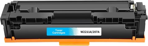 207A Toner cyan (avec puce) compatible avec HP 207A W2211A pour HP Color Laserjet Pro MFP M283fdw M255dw M282nw M283fdn M255nw M255 M282 M283 (1 pièce).[G1444]