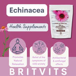 Echinacea 180 Tablets Immune Support & Wellness Supplement Natural BRITVITS