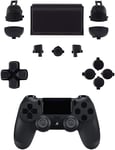 Kit Complet De Boutons De Rechange Compatible Avec La Playstation 4 Ps4, Ps4 Slim, Manette Dualshock 4 Ps4 Pro Incluant Un Tournevis Et Un Plectre D'ouverture Noir Mat