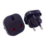 Adaptateur de prise de voyage britannique vers UE,convertisseur de prise,chargeur mural AC,adaptateur secteur,prises électriques,220V,1PC - Type Black-EU Plug